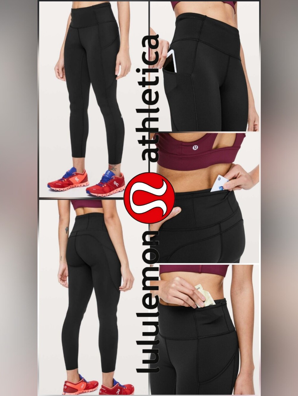 Lululemon Fast & Free 7/8 Tight II *Non-Reflective Nulux 25"Black W5BXQS